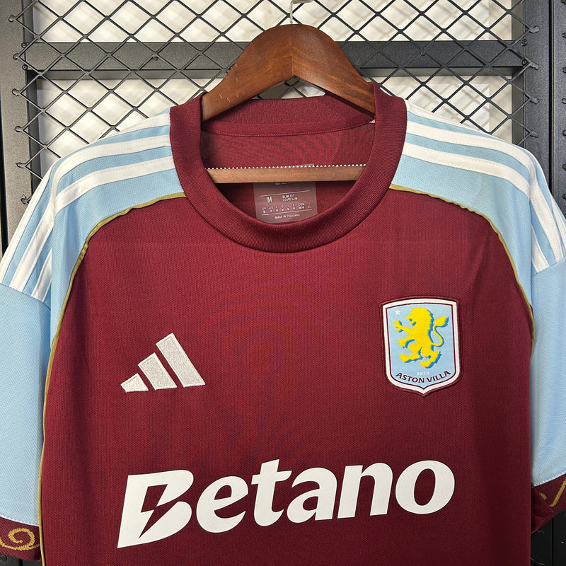 Camisa Aston Villa Home 25/26 Castore Torcedor Masculina - Lançamento