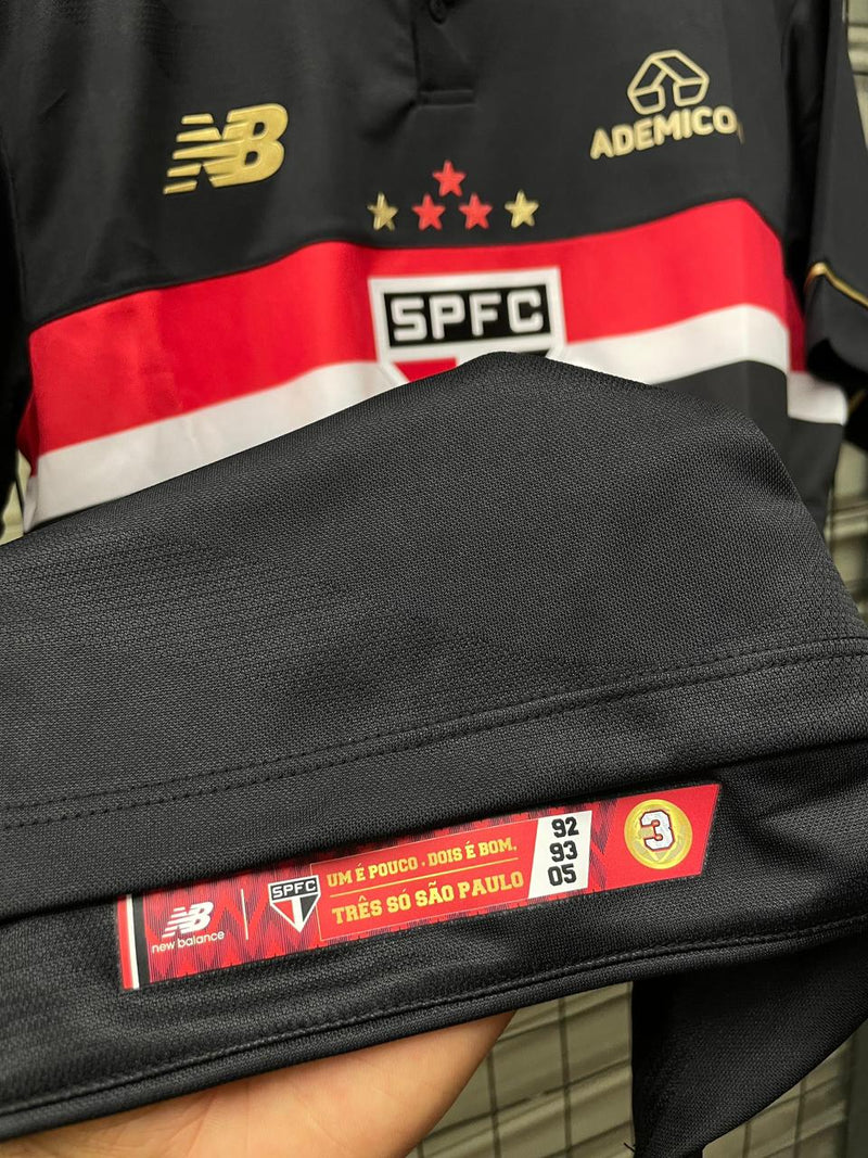 Camisa São Paulo III 25/26 - Torcedor Masculina - Preta e Dourado