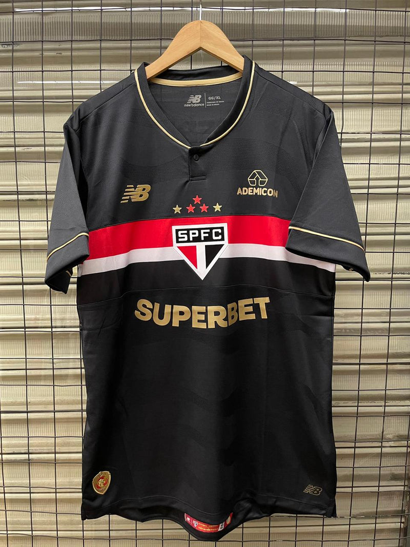 Camisa São Paulo III 25/26 - Torcedor Masculina - Preta e Dourado