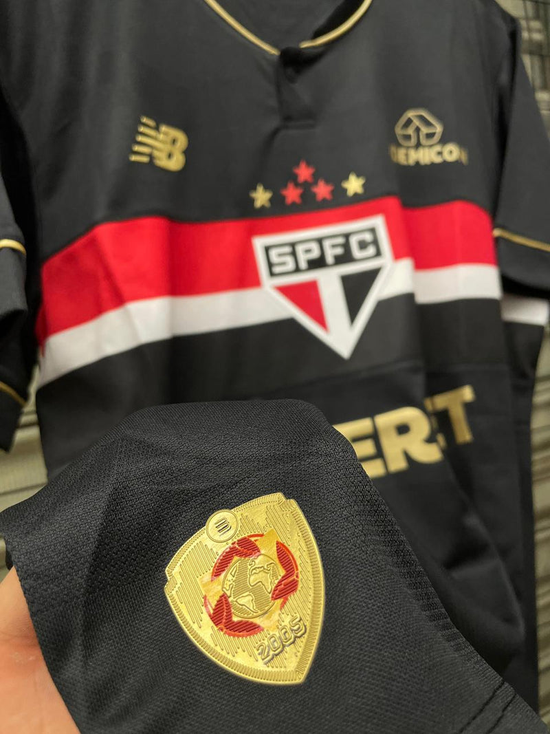 Camisa São Paulo III 25/26 - Torcedor Masculina - Preta e Dourado