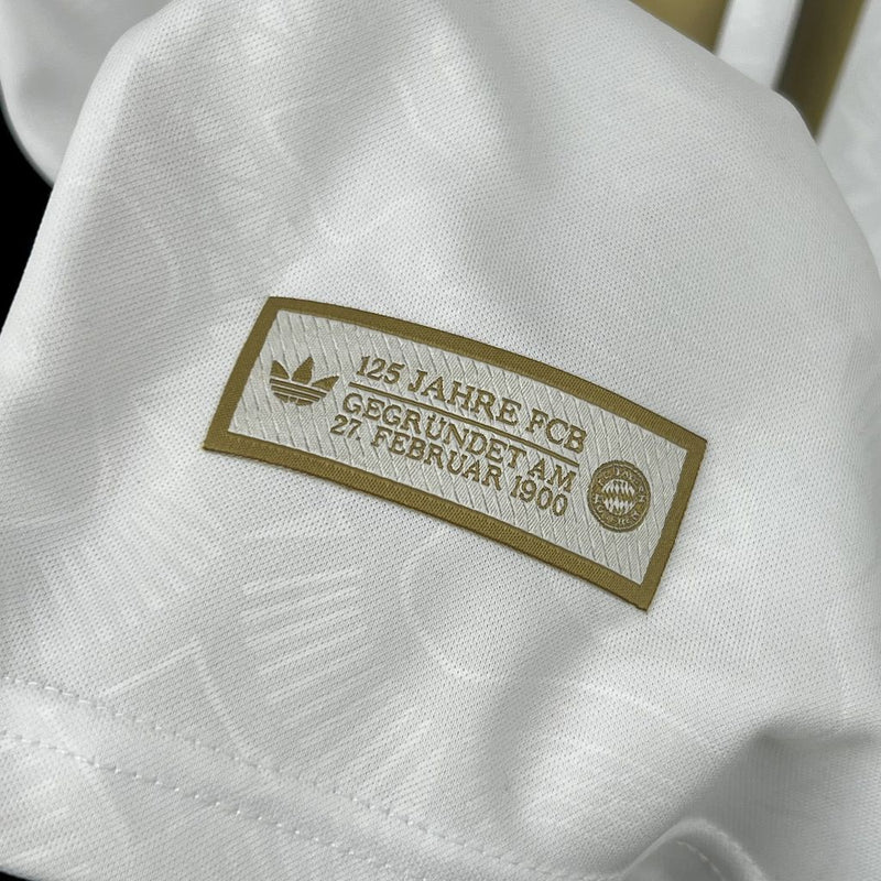 Camisa Bayern De Munique 24/25 Aniversario De 125 anos Branca - Torcedor Masculina